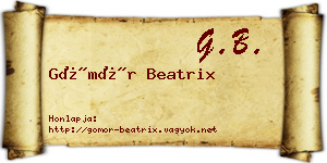 Gömör Beatrix névjegykártya